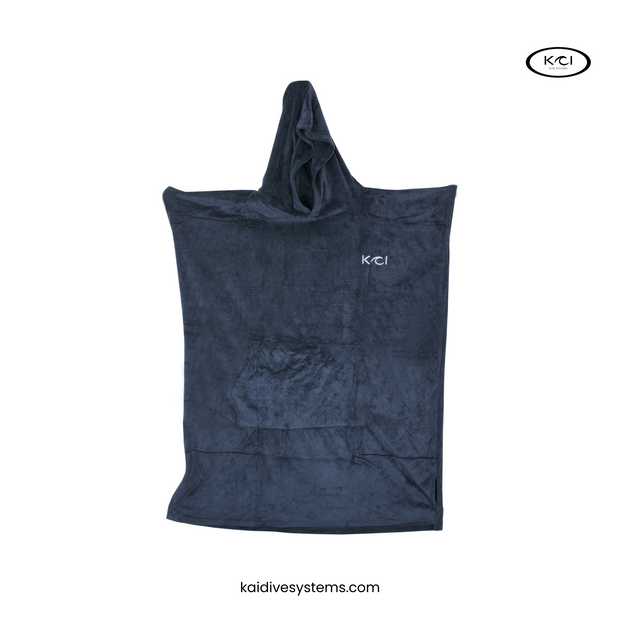 بونشو غوص كبير الحجم بغطاء للرأس - منشفة قطنية سريعة الجفاف